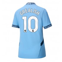 Camiseta Manchester City Jack Grealish #10 Primera Equipación Replica 2024-25 para mujer mangas cortas